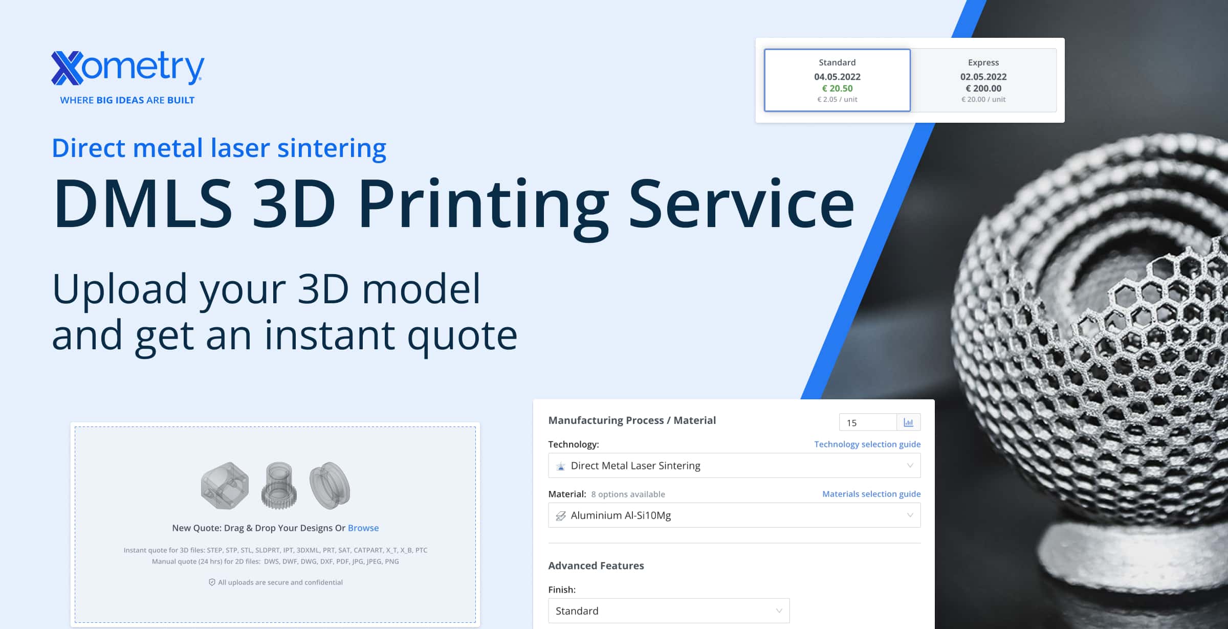 Metal 3D Printing Service (DMLS) Xometry Türkiye